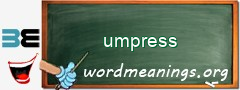 WordMeaning blackboard for umpress